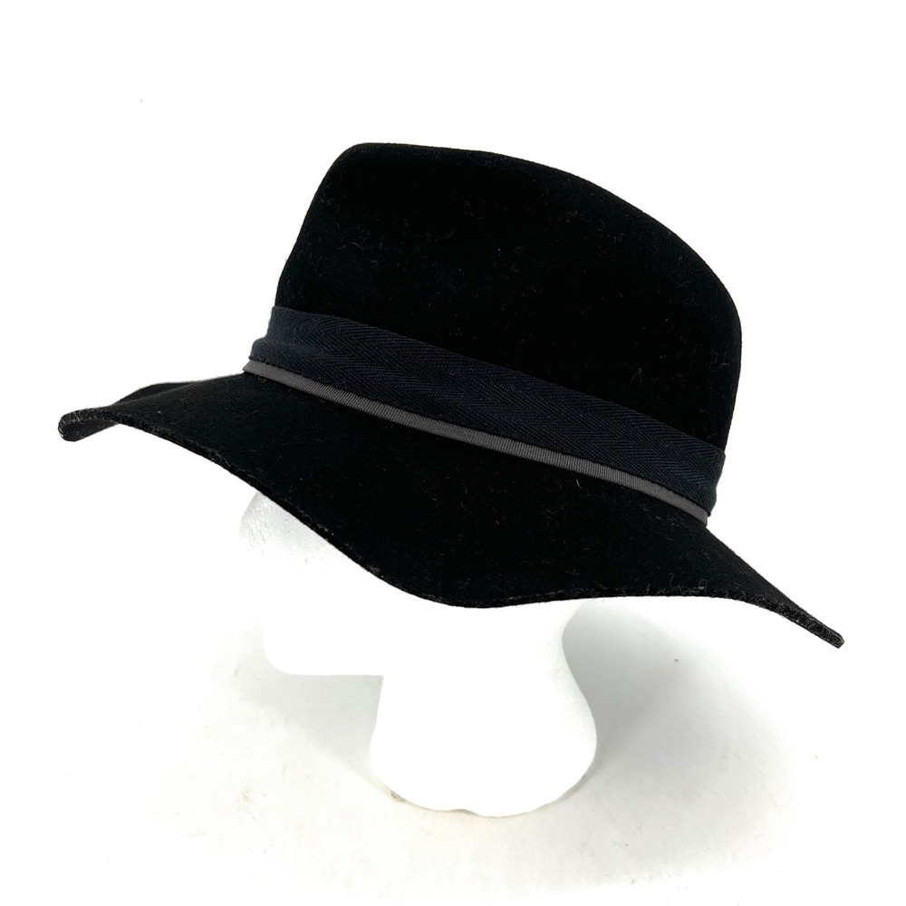 Biltmore for Madewell Black Wool Felt Fedora Hat Women's